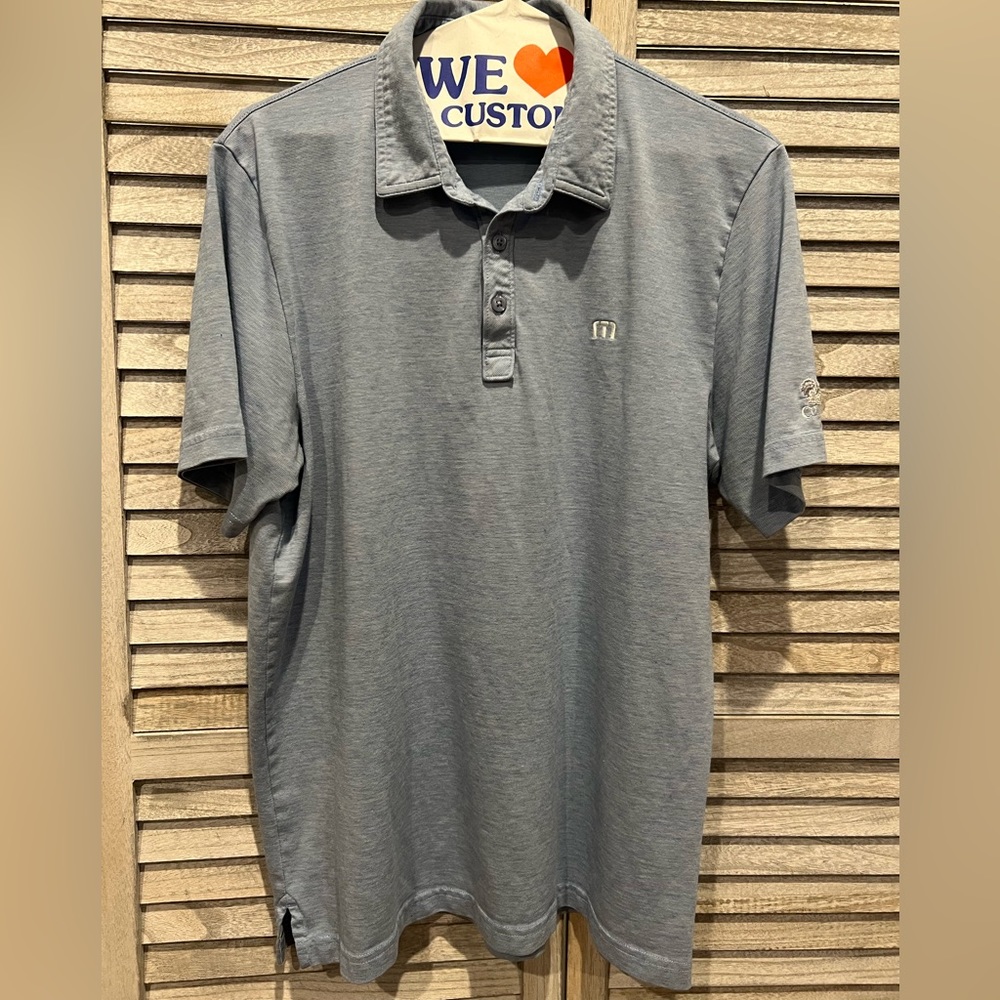 Travis Mathew Colonial Country Club light blue cotton shirt